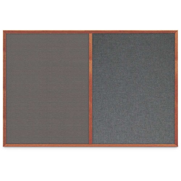 United Visual Products Slim Style Indoor Enclosed Corkboard, 30 UV503SC-BLACK-PEARL - main